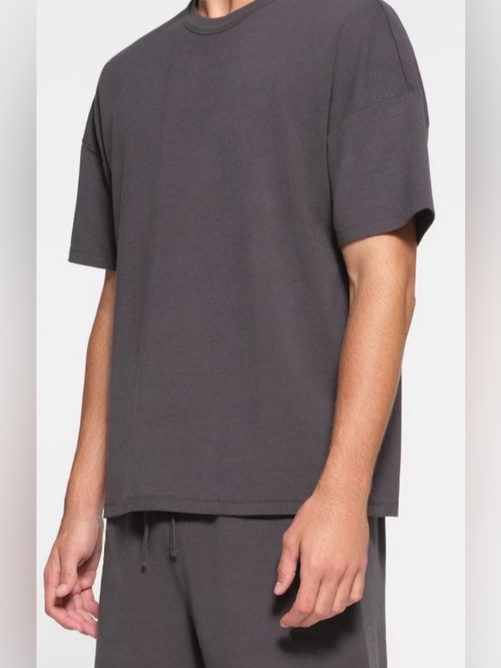 NWT skims jersey lounge relaxed Men's Crewneck Tee in ash Gray size 2X